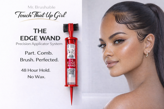 Liquid Edge Control Wand – 48 Hour Hold Edge Control Gel with Brush Applicator | No Wax Formula for Smooth Edges | Touch That Up Girl by Sparks