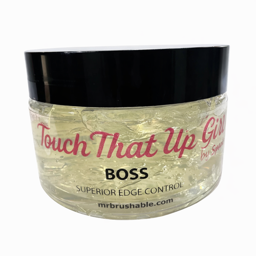 Touch That Up Girl  Up to 24-Hour Edge Control in Boss (Firm) Hold Pomade or Velvet (Med)Hold Gel and Miracle Mix Soft Wavy Cream Formula - 4 oz. Jars | Touch That Up Girl™ by Sparks