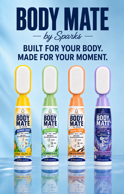 Body Mate™ All-In-One Shower Applicator, Wash and Exfoliating Sponge
