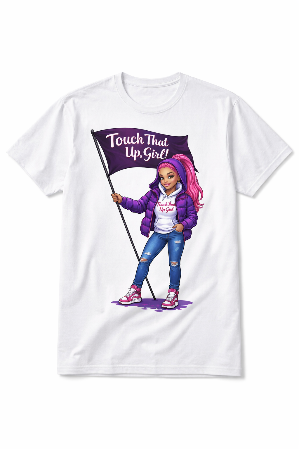 Touch That Up Girl™ Tees – Discovery Brand Graphic Trendy Shirt