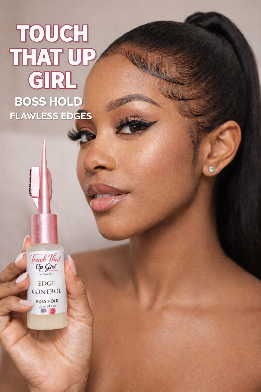 Edge Control Gel Wand with Built-In Comb – Sleek Edges & Baby Hair Styling, Travel Size Touch-Up Tool for Smooth, Long-Lasting Hold