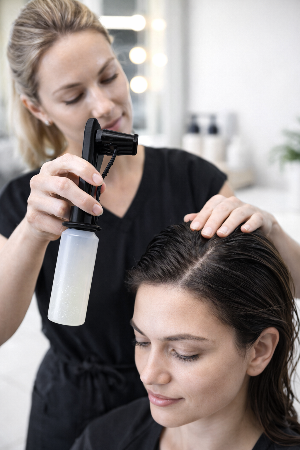 Scalpulator™ Mini Salon Series – Rosemary Scalp Oil Applicator Bottle | Precision Hair Oil Dispenser for Stylists | Targeted Scalp Treatment Tool