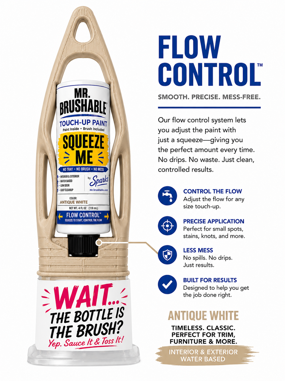 Mr. Brushable® Touch-Up Paint with Flow Control™ ⭐