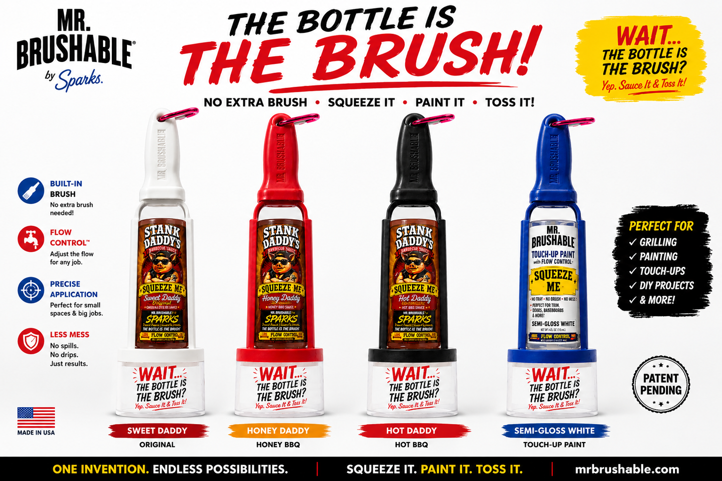 Mr. Brushable® TYCOON™  The Brush That Started It All.  Or
