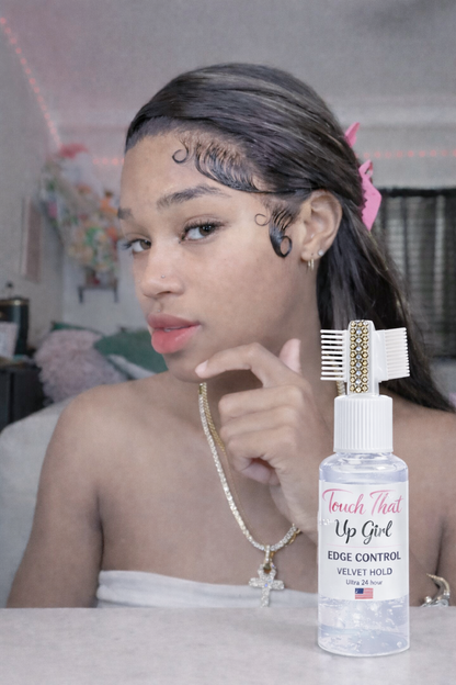 Touch-Ups Click to see full view Edge Control Hair Styling Velvet Gel – Purse-Size Built-In Comb for Sleek Edges & Touch-Ups