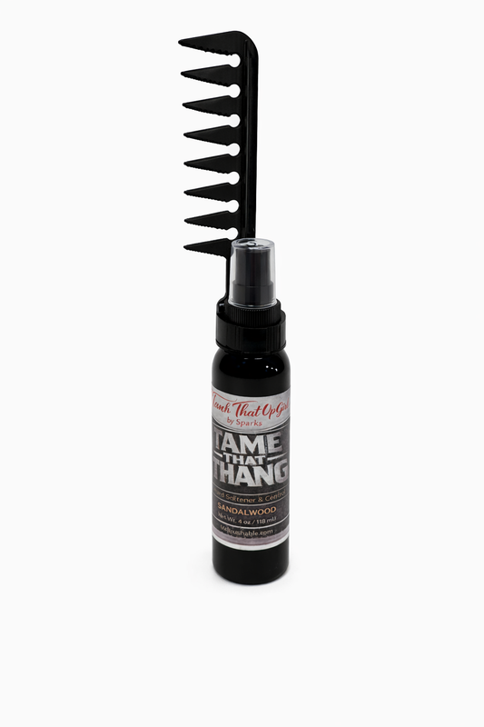 Tame That Thang™ Built-in Rake Comb Applicator + Sandalwood Spray
