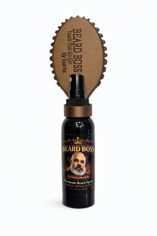 Beard Boss Brush with Spray Applicator