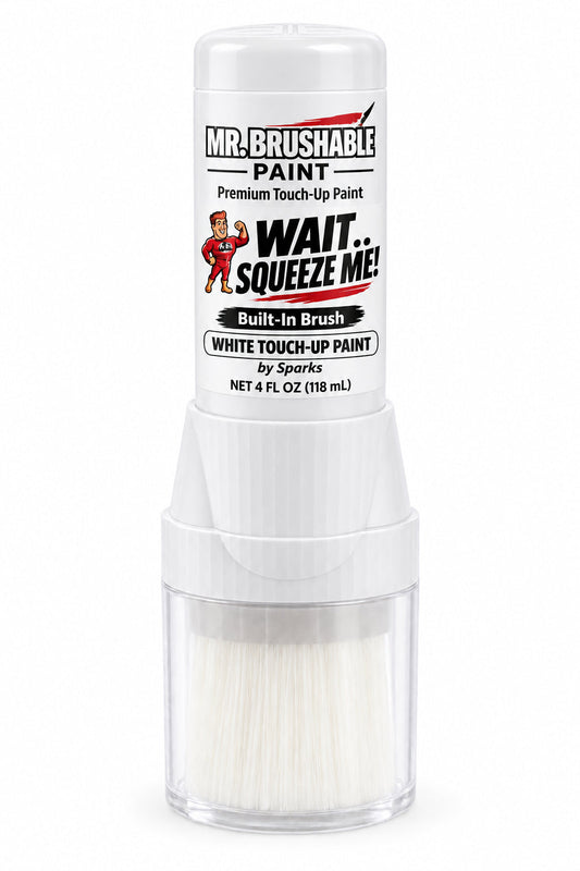 Mr. Brushable white touch-up paint, 4 oz bottle with built-in brush