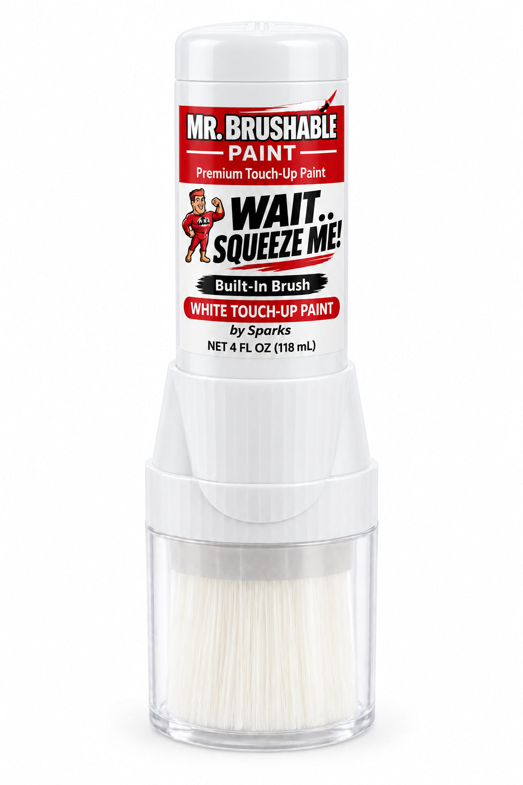 Mr. Brushable 4 oz touch-up paint bottle with built-in brush