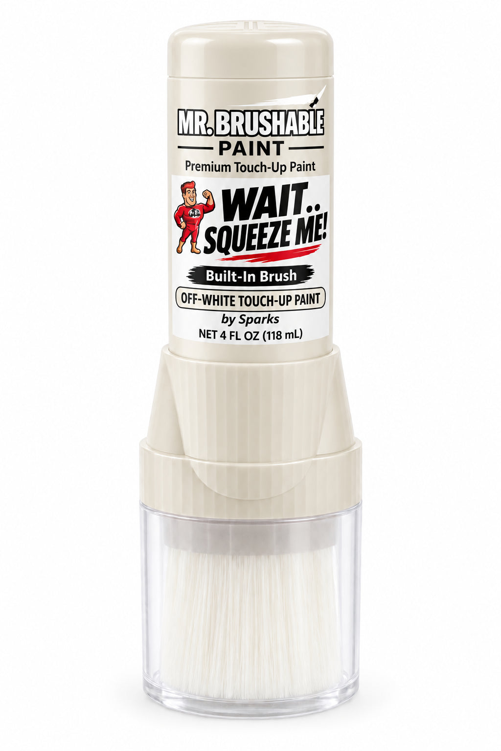 Mr. Brushable off-white touch-up paint, 4 oz bottle with built-in brush