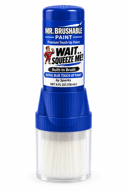 Mr. Brushable royal blue touch-up paint, 4 oz bottle with built-in brush