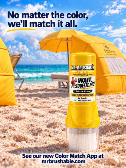 Mr. Brushable squeeze bottle touch-up paint, the bottle is the brush