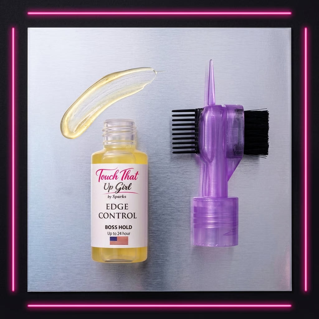 Edge Control Gel Wand with Built-In Comb – Sleek Edges & Baby Hair Styling, Travel Size Touch-Up Tool for Smooth, Long-Lasting Hold