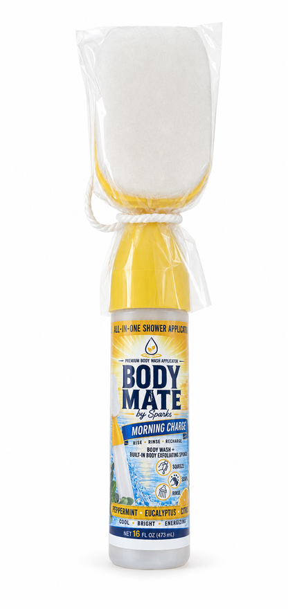 Body Mate™ All-In-One Shower Applicator, Wash and Exfoliating Sponge